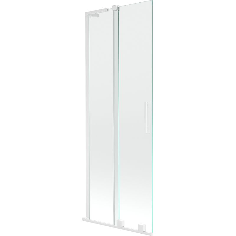 Mexen Velar L shower screen 2-panel sliding 70 x 150 cm, transparent, white - 896-070-003-01-20