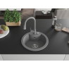Mexen Diego granite sink 1-bowl with kitchen faucet Elia, gray - 6512-71-670101-71