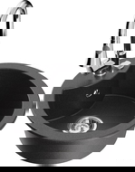 Mexen Diego 1-Bowl Granite Sink with Elia Kitchen Tap, Black Speckled - 6512-76-670101-00