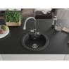 Mexen Diego 1-Bowl Granite Sink with Elia Kitchen Tap, Black Speckled - 6512-76-670101-00