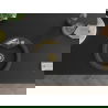 Mexen Diego 1-compartment granite sink with a kitchen mixer tap Elia, spotted black - 6512-76-670101-50
