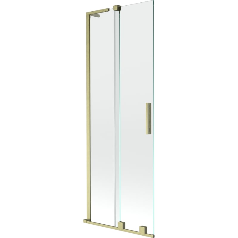Mexen Velar L Bath Screen 2-Panel Sliding 70 x 150 cm, Transparent, Brushed Gold - 896-070-003-01-55