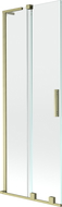 Mexen Velar L 2-panel retractable shower screen 70 x 150 cm, transparent, brushed gold - 896-070-003-01-55