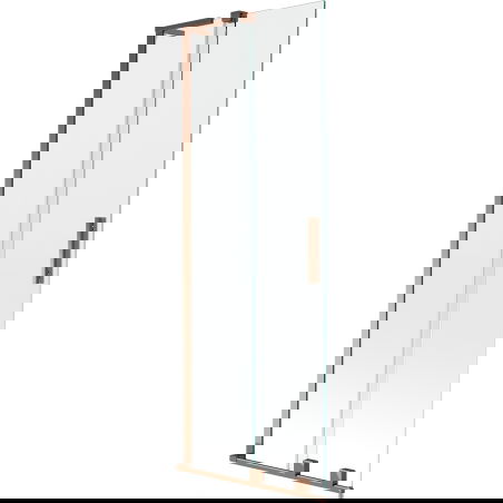 Mexen Velar L 2-wing sliding shower screen 70 x 150 cm, transparent, pink gold - 896-070-003-01-60