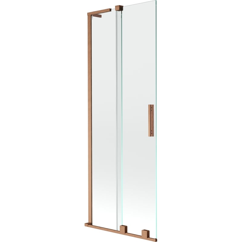 Mexen Velar L 2-wing sliding bath screen 70 x 150 cm, transparent, brushed copper - 896-070-003-01-65