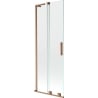 Mexen Velar L 2-wing sliding bath screen 70 x 150 cm, transparent, brushed copper - 896-070-003-01-65