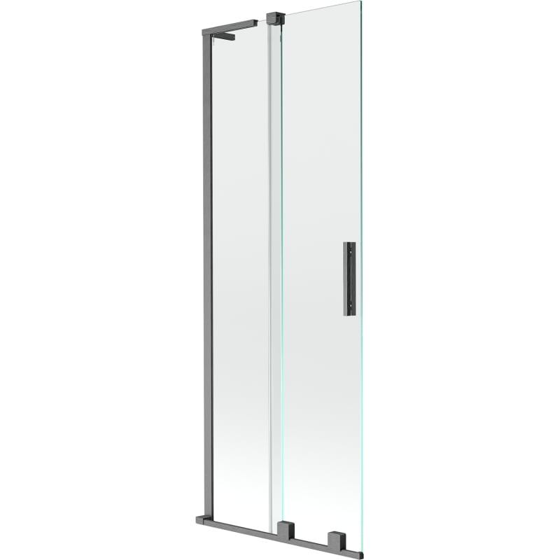 Mexen Velar L shower screen 2-wing sliding 70 x 150 cm, transparent, gun gray brushed - 896-070-003-01-66