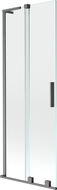 Mexen Velar L 2-panel Sliding Bath Screen 70 x 150 cm, Transparent, Brushed Gun Gray - 896-070-003-01-66