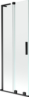 Mexen Velar L dual-panel sliding shower screen 70 x 150 cm, transparent, black - 896-070-003-01-70