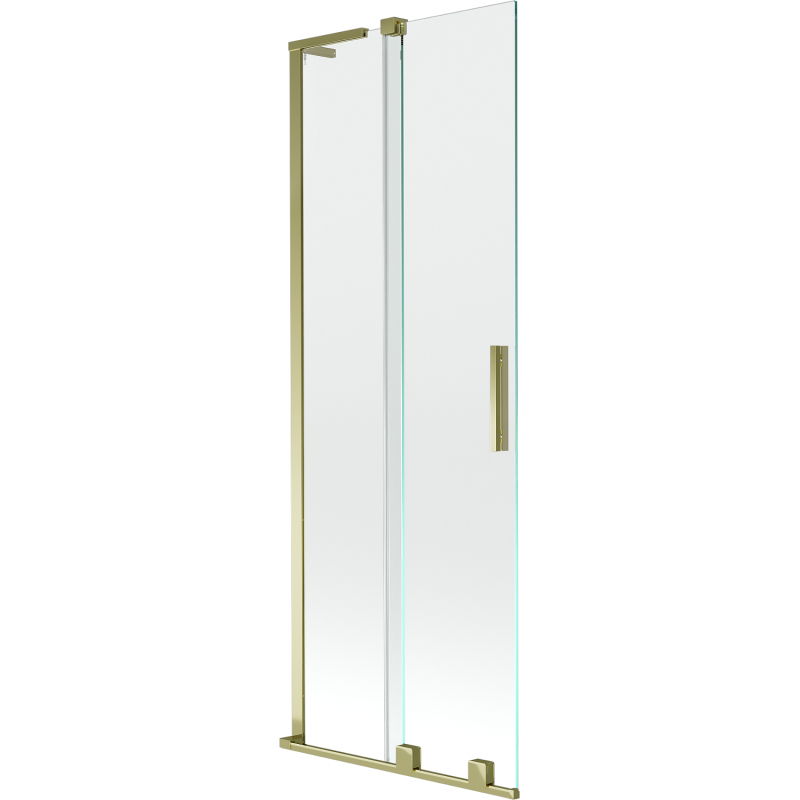 Mexen Velar L sliding bathtub screen 2-wing 75 x 150 cm, transparent, gold - 896-075-003-01-50