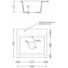 Mexen Milo granite sink 1-bowl with Flora kitchen tap, black/silver metallic - 6505-73-670401-57-G
