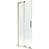 Mexen Velar L 2-wing sliding bath screen 75 x 150 cm, transparent, brushed gold - 896-075-003-01-55