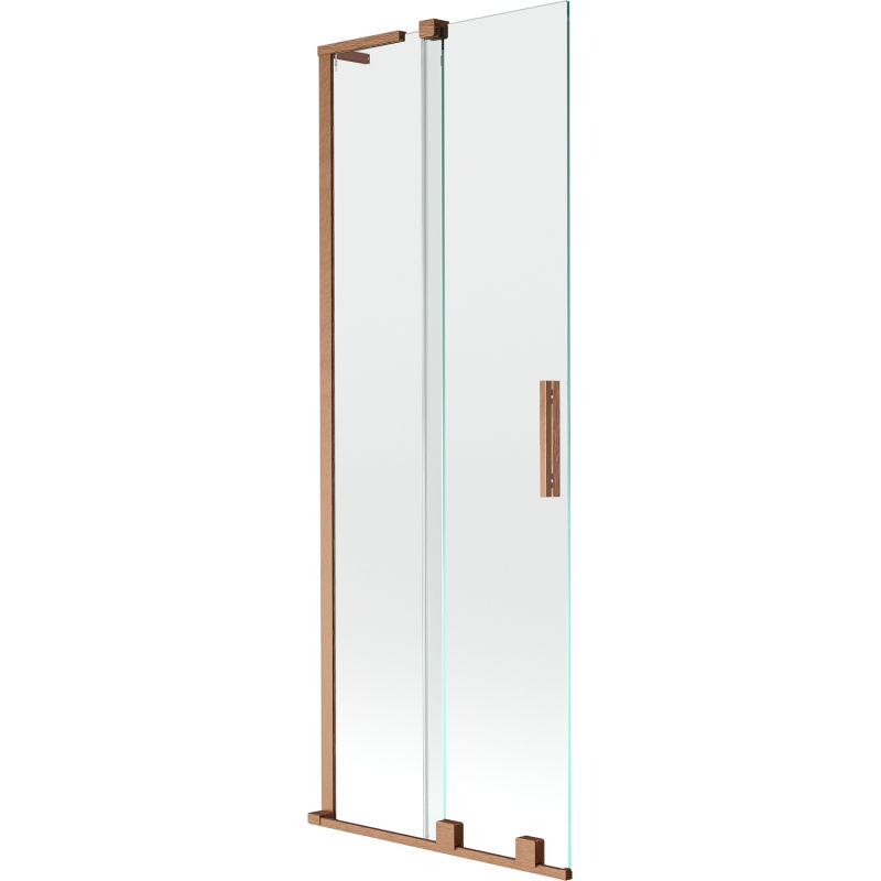 Mexen Velar L 2-panel sliding bath screen 75 x 150 cm, transparent, brushed copper - 896-075-003-01-65