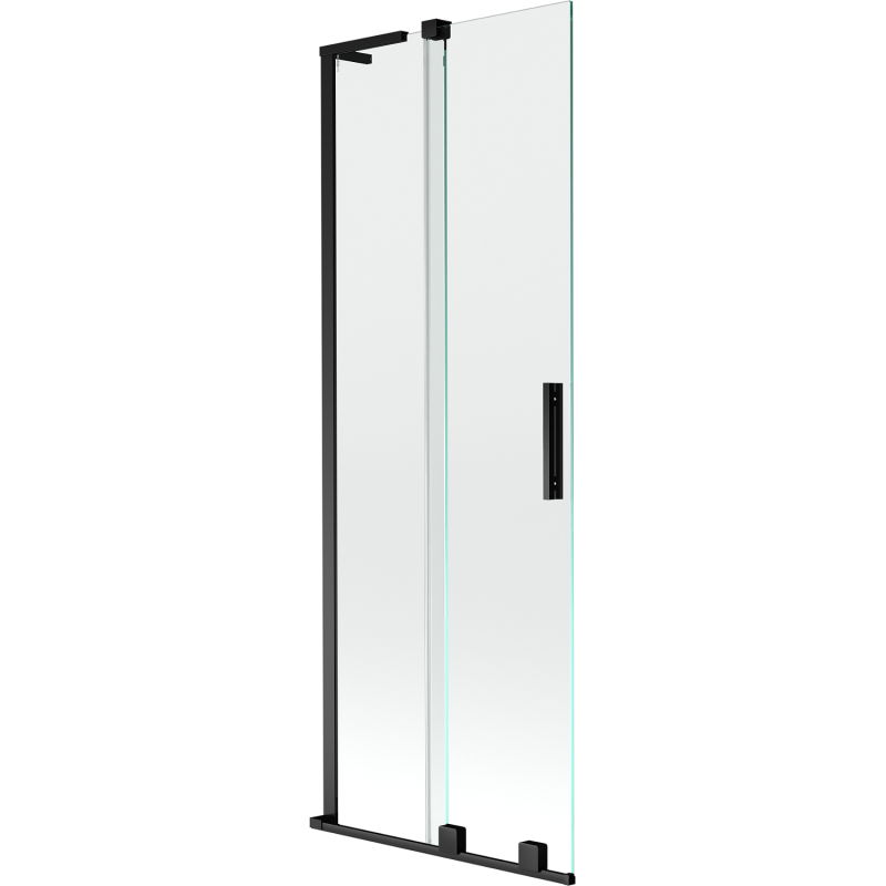 Mexen Velar L 2-wing sliding shower screen 75 x 150 cm, transparent, black - 896-075-003-01-70