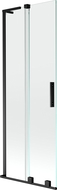 Mexen Velar L 2-wing sliding shower screen 75 x 150 cm, transparent, black - 896-075-003-01-70