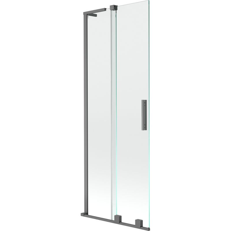 Mexen Velar L bathtub screen 2-wing sliding 75 x 150 cm, transparent, gun metal - 896-075-003-01-95