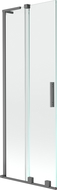 Mexen Velar L 2-panel sliding shower screen 75 x 150 cm, transparent, gun metal - 896-075-003-01-95