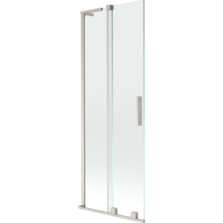 Mexen Velar L 2-panel sliding shower screen 75 x 150 cm, transparent, brushed nickel - 896-075-003-01-97