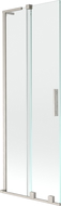 Mexen Velar L 2-panel sliding shower screen 75 x 150 cm, transparent, brushed nickel - 896-075-003-01-97