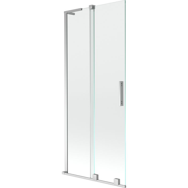 Mexen Velar L 2-wing Sliding Bath Screen 80 x 150 cm, Transparent, Chrome - 896-080-003-01-01
