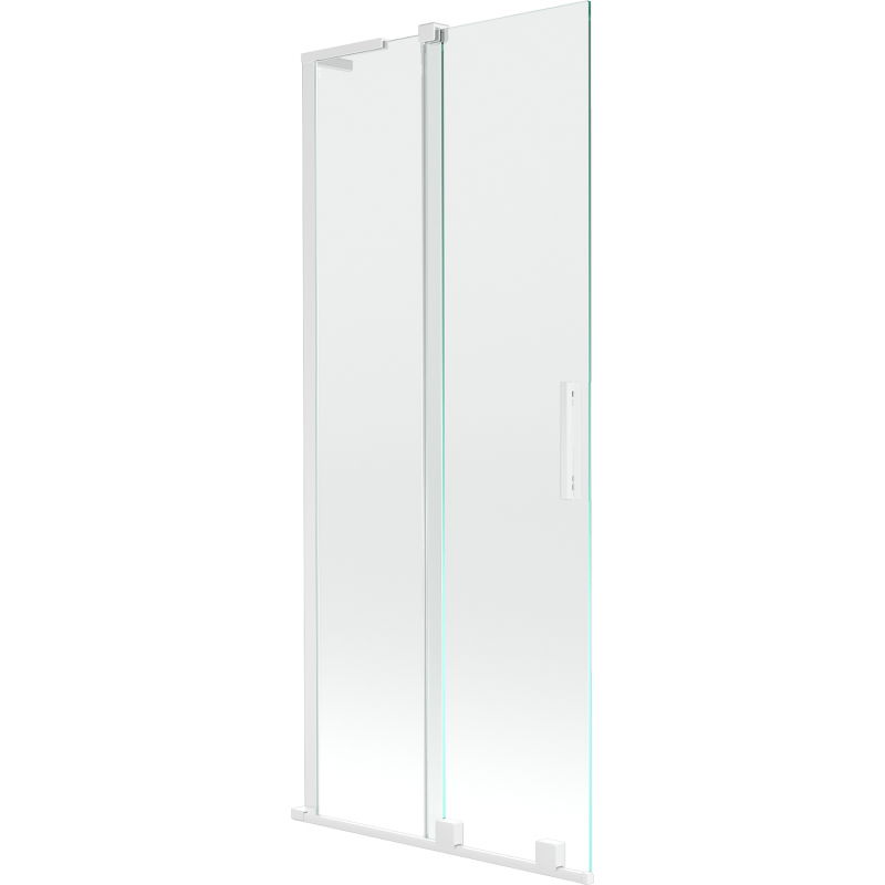 Mexen Velar L 2-panel sliding bath screen 80 x 150 cm, transparent, white - 896-080-003-01-20