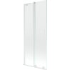 Mexen Velar L 2-panel sliding bath screen 80 x 150 cm, transparent, white - 896-080-003-01-20