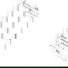Mexen Velar L bathtub screen 2-panel sliding 80 x 150 cm, transparent, white - 896-080-003-01-20