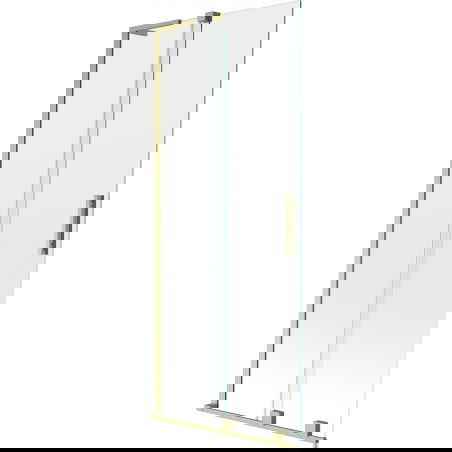 Mexen Velar L 2-panel sliding shower screen 80 x 150 cm, transparent, brushed gold - 896-080-003-01-55