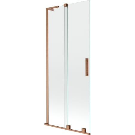 Mexen Velar L Two-wing Sliding Bath Screen 80 x 150 cm, Transparent, Brushed Copper - 896-080-003-01-65