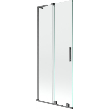 Mexen Velar L 2-wing sliding bathtub screen 80 x 150 cm, transparent, brushed gun gray - 896-080-003-01-66