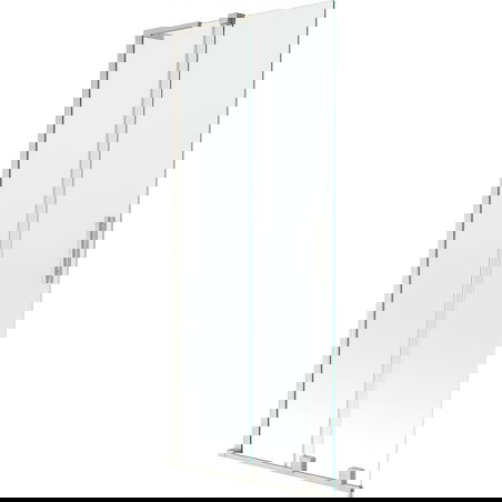 Mexen Velar L 2-panel sliding bath screen 80 x 150 cm, transparent, brushed nickel - 896-080-003-01-97