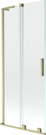 Mexen Velar L 2-panel sliding bathtub screen 85 x 150 cm, transparent, brushed gold - 896-085-003-01-55