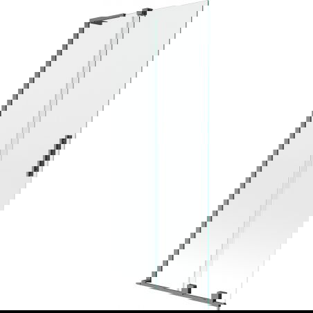 Mexen Velar L shower screen 2-wing sliding 85 x 150 cm, transparent, brushed gun gray - 896-085-003-01-66