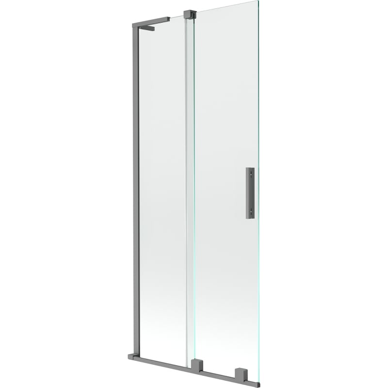 Mexen Velar L 2-panel sliding shower screen 85 x 150 cm, transparent, gun metal - 896-085-003-01-95