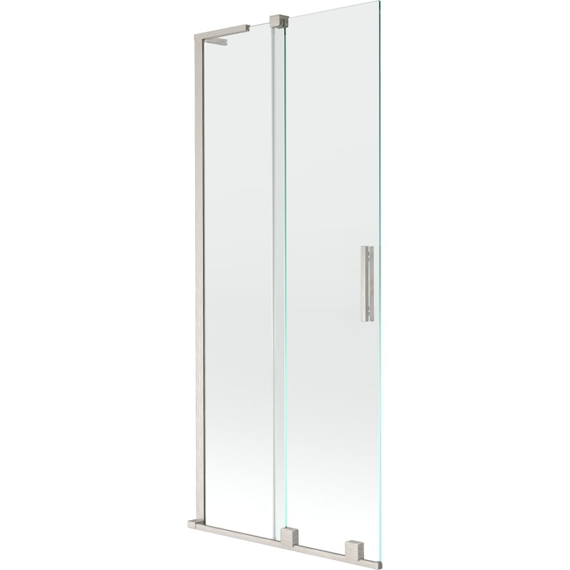 Mexen Velar L 2-panel sliding shower screen 85 x 150 cm, transparent, brushed nickel - 896-085-003-01-97