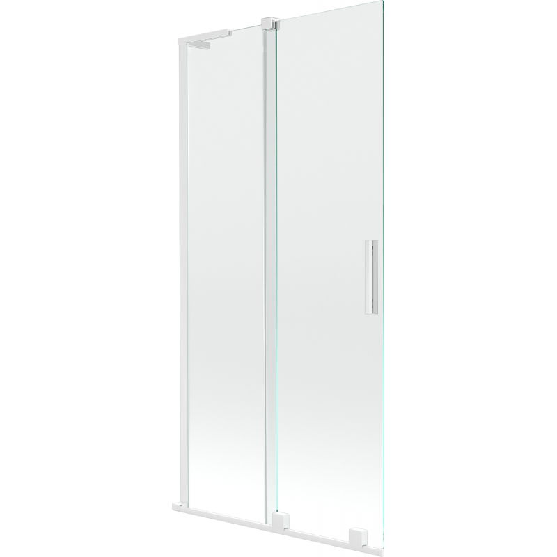 Mexen Velar L shower screen 2-panel sliding 90 x 150 cm, transparent, white - 896-090-003-01-20