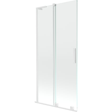 Mexen Velar L sliding bathtub screen 2-panel 90 x 150 cm, transparent, white - 896-090-003-01-20