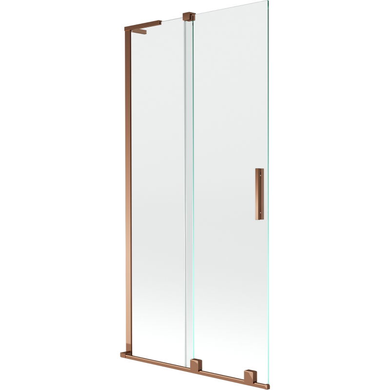 Mexen Velar L shower screen 2-wing sliding 90 x 150 cm, transparent, rose gold - 896-090-003-01-60