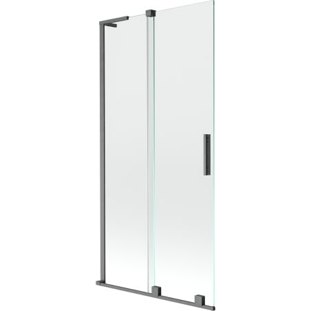 Mexen Velar L 2-panel sliding shower screen 90 x 150 cm, transparent, brushed gun gray - 896-090-003-01-66