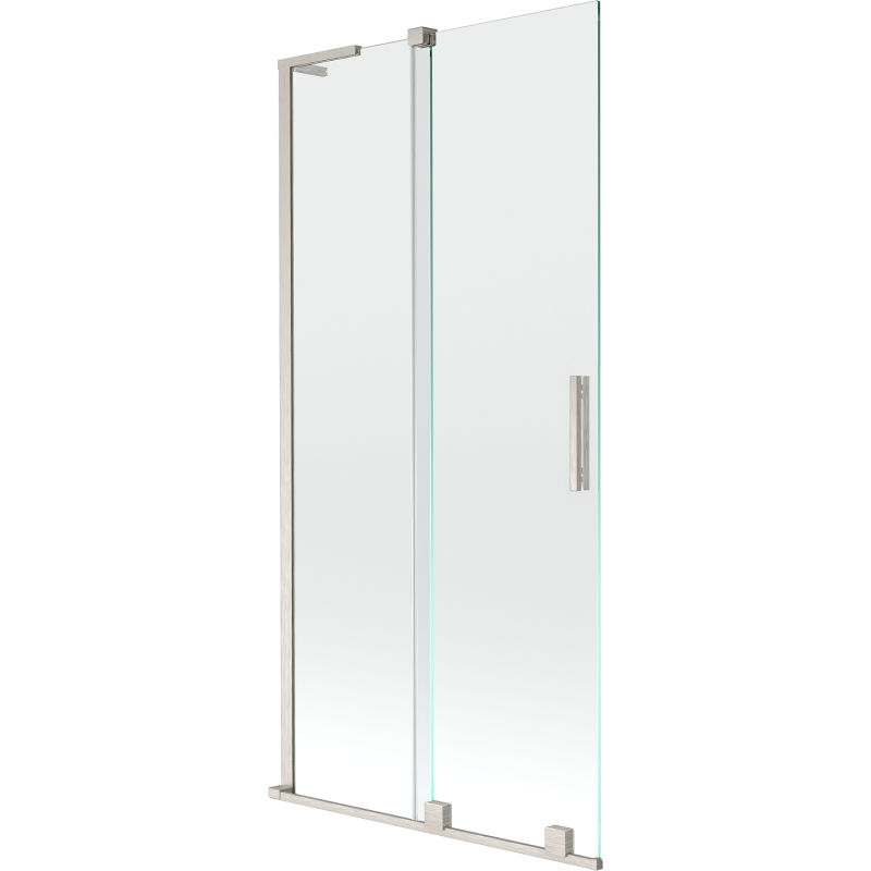Mexen Velar L 2-panel sliding bath screen 90 x 150 cm, transparent, brushed nickel - 896-090-003-01-97