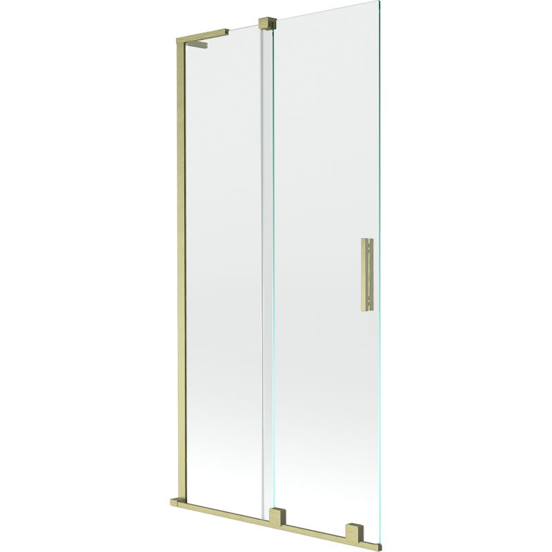 Mexen Velar L 2-wing sliding bathtub screen 95 x 150 cm, transparent, brushed gold - 896-095-003-01-55
