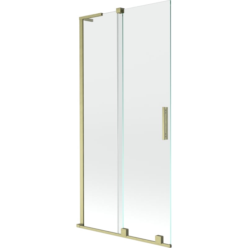 Mexen Velar L bath screen 2-panel sliding 95 x 150 cm, transparent, brushed gold - 896-095-003-01-55