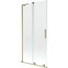 Mexen Velar L bath screen 2-panel sliding 95 x 150 cm, transparent, brushed gold - 896-095-003-01-55