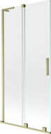 Mexen Velar L 2-wing sliding bathtub screen 95 x 150 cm, transparent, brushed gold - 896-095-003-01-55