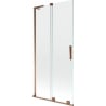 Mexen Velar L 2-panel sliding bath screen 95 x 150 cm, transparent, rose gold - 896-095-003-01-60