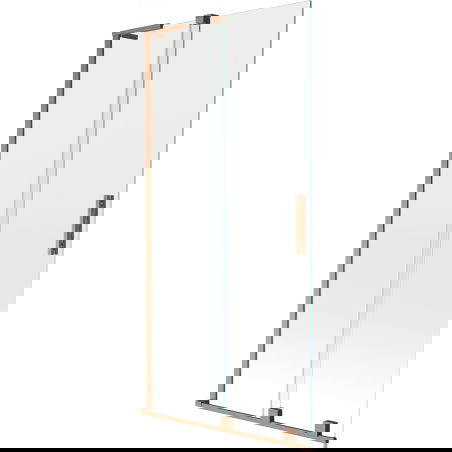 Mexen Velar L 2-wing Sliding Shower Screen 95 x 150 cm, Transparent, Brushed Copper - 896-095-003-01-65