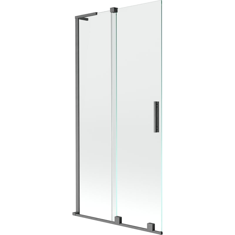 Mexen Velar L 2-wing sliding shower screen 95 x 150 cm, transparent, gun gray brushed - 896-095-003-01-66