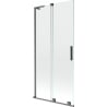 Mexen Velar L 2-wing sliding shower screen 95 x 150 cm, transparent, gun gray brushed - 896-095-003-01-66