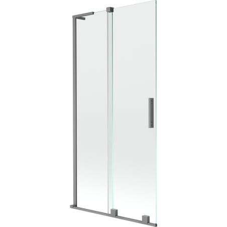 Mexen Velar L 2-wing Sliding Bath Screen 95 x 150 cm, Transparent, Gun Metal - 896-095-003-01-95