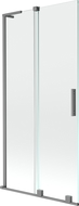 Mexen Velar L 2-wing Sliding Bath Screen 95 x 150 cm, Transparent, Gun Metal - 896-095-003-01-95